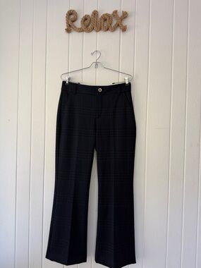 Cabi Flare Classic Blue black plaid Women’s Pants 6